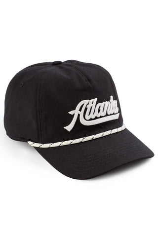 Black Atlanta Chain Stitch Hat