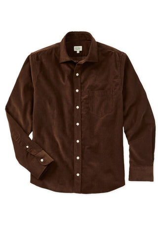Brown Long Sleeve Corduroy Shirt