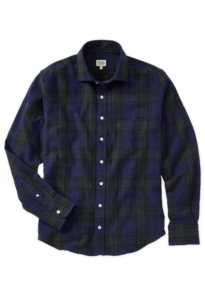 Green,Black And Blue Plaid Brushed Flannel