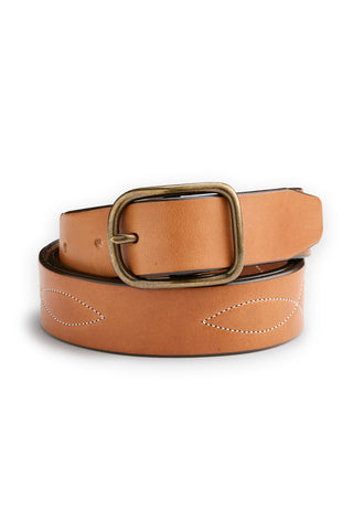 Tan Hand Stitched Belt