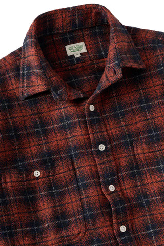 Red, Navy and Ivory Brushed Flannel