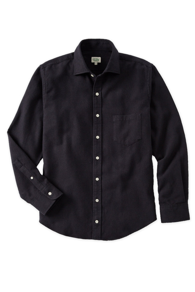 Black Stripe Brushed Sport Shirt