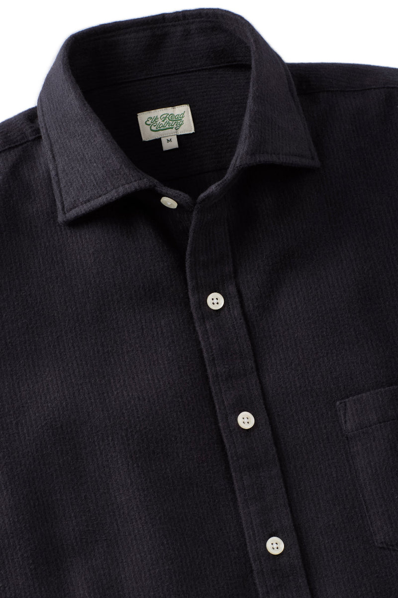 Black Stripe Brushed Sport Shirt