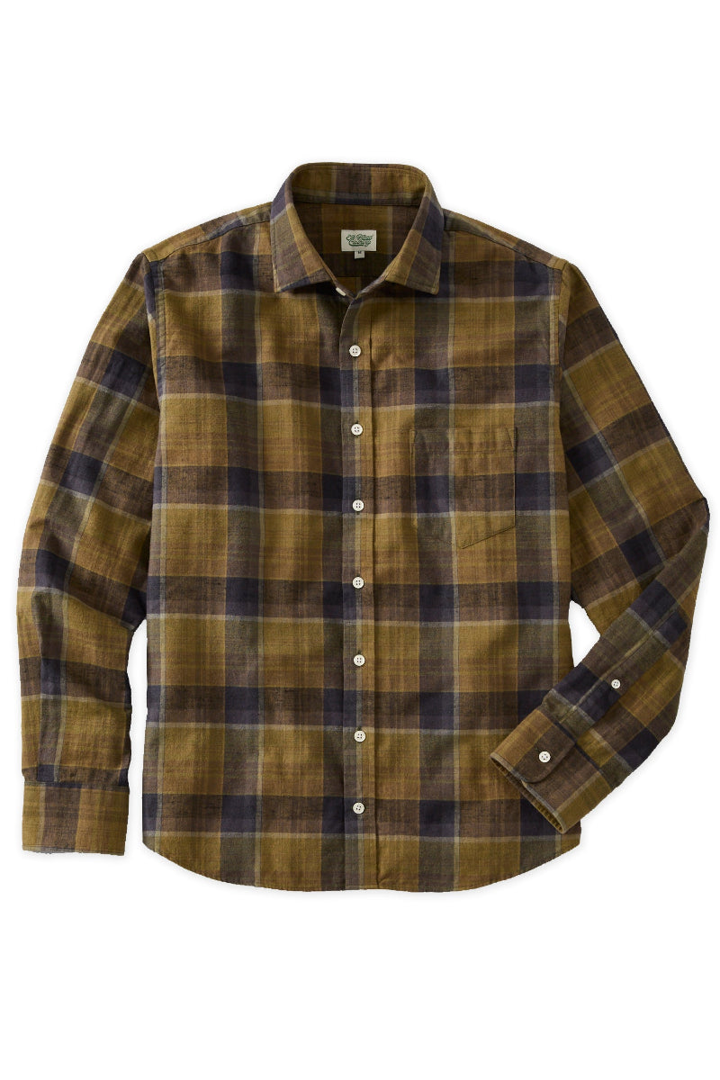 Plaid Green, Black and White Flannel Shirt