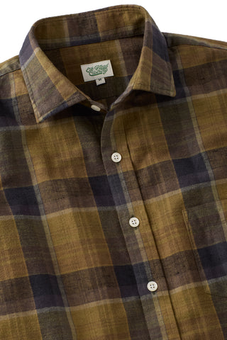 Plaid Green, Black and white Flannel Shirt