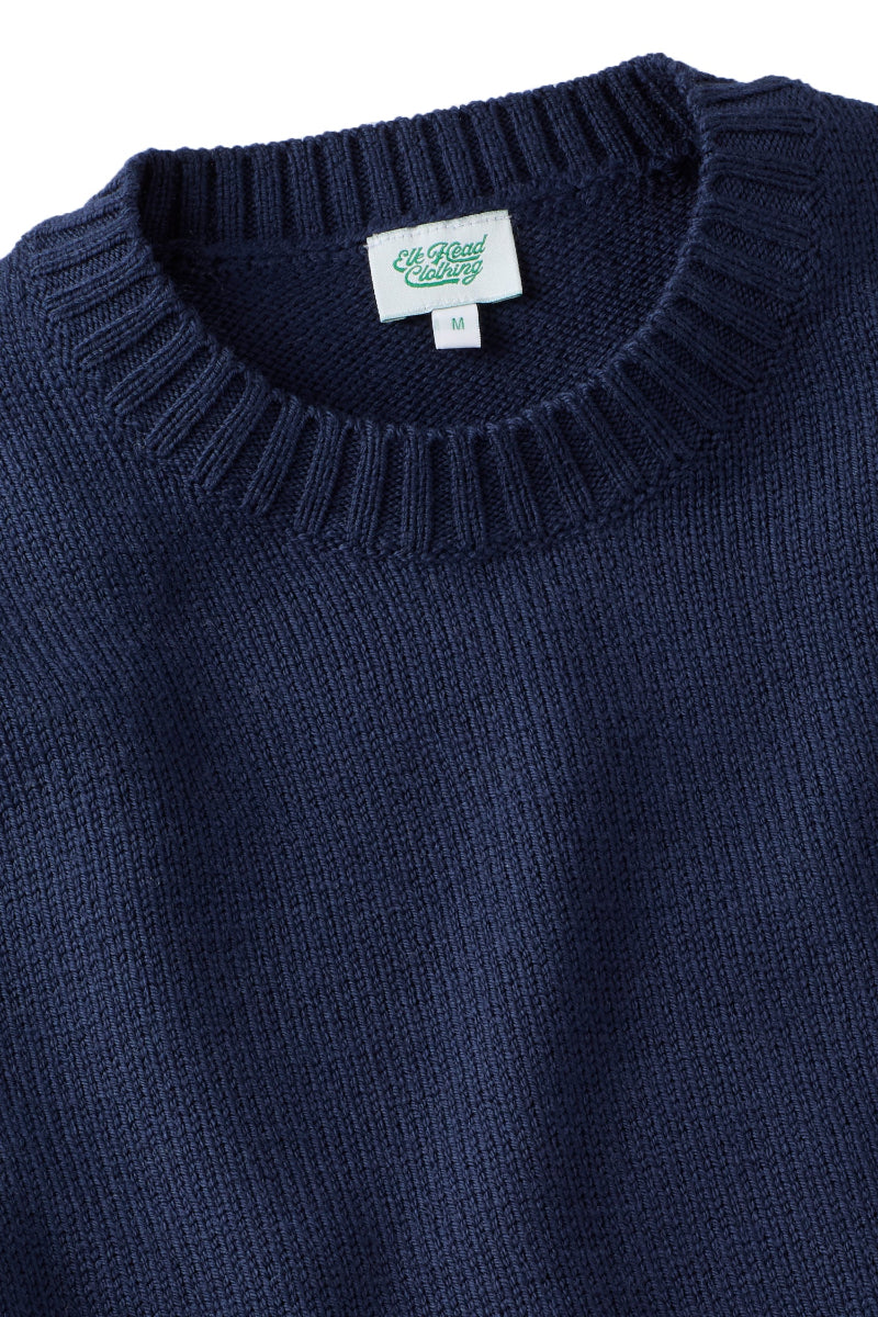 Navy Merino Wool Crewneck jersey