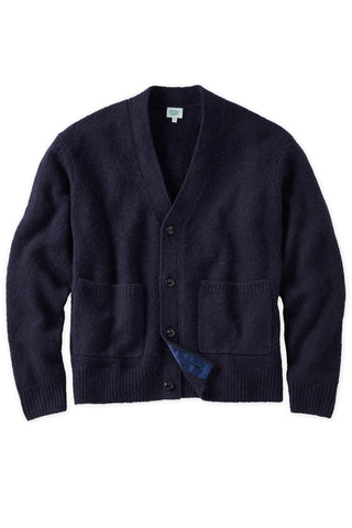 Navy Heavy Alpaca Cardigan
