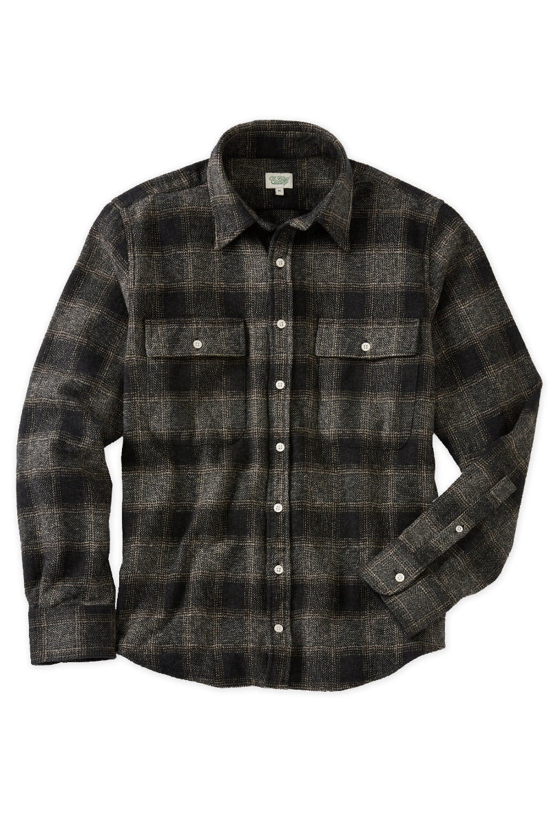 Black and Ivory Plaid Brushed Flannel