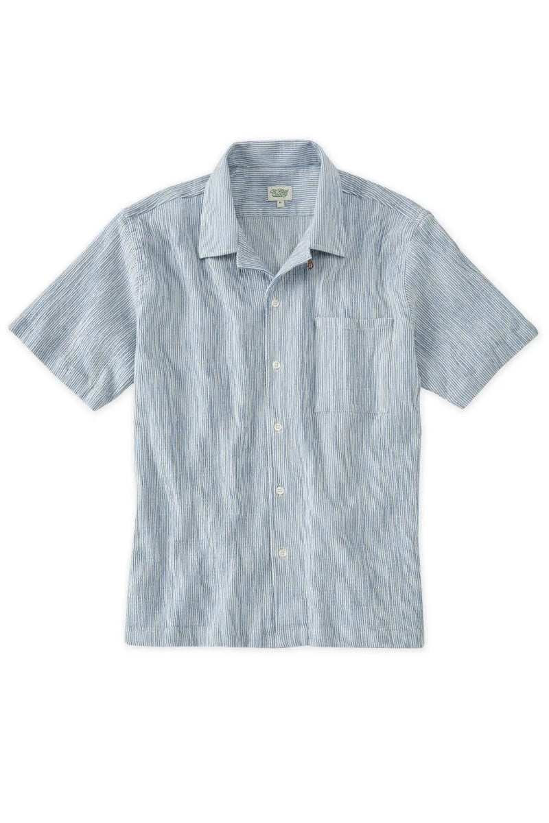 Coastal Stripe Gauze Camp Collar