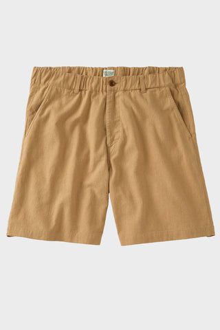 Tan Cotton Linen Field Shorts