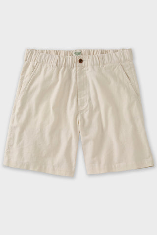 Ivory Cotton Linen Field Shorts