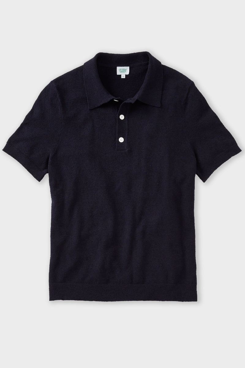 Blue Boucle Short Sleeve Polo