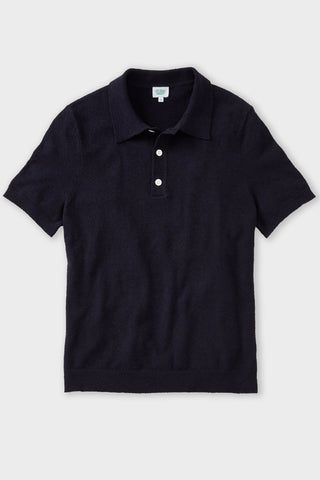 Blue Boucle Short Sleeve Polo