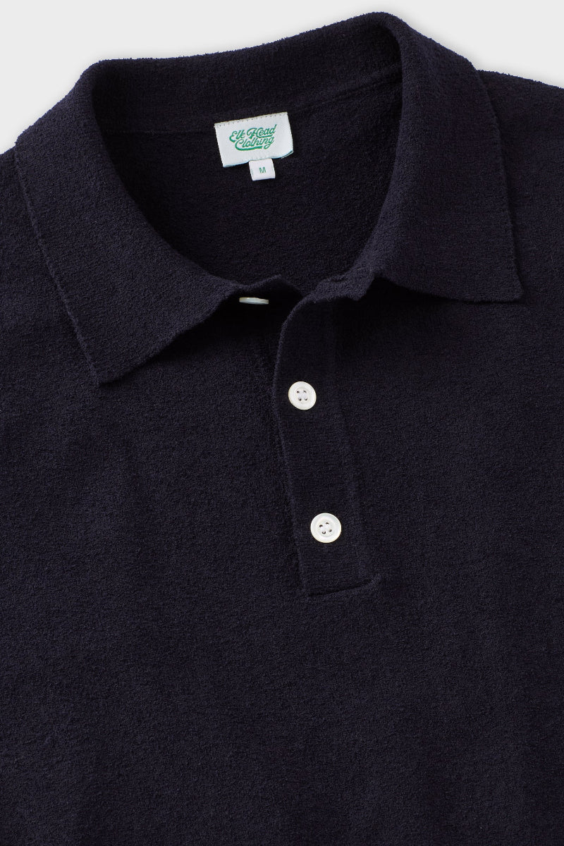 Blue Boucle Short Sleeve Polo