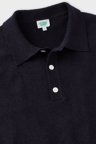 Blue Boucle Short Sleeve Polo