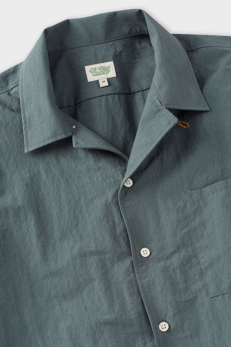 Teal Blue Supima Cotton Camp Collar