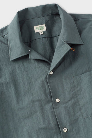 Teal Blue Supima Cotton Camp Collar