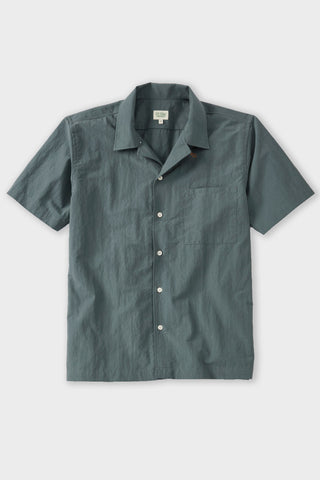 Teal Blue Supima Cotton Camp Collar