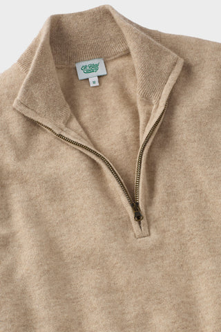 Oatmeal Cashmere Quarter Zip