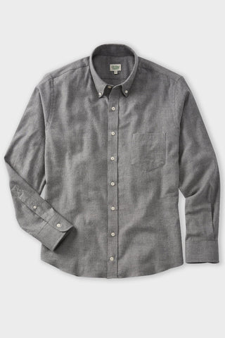 Heather Gray Brushed Spread Collar Sport Shirt