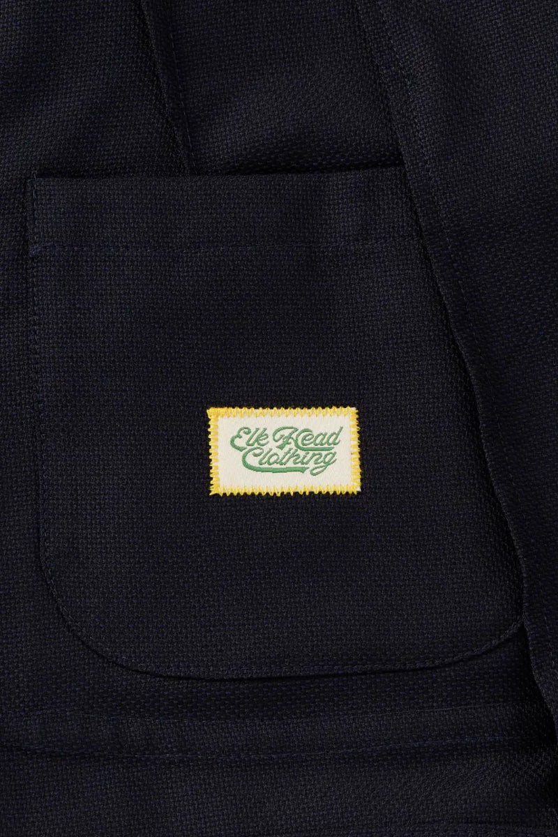 Postgame Unstructured Blazer in Navy Italian Wool Hopsack