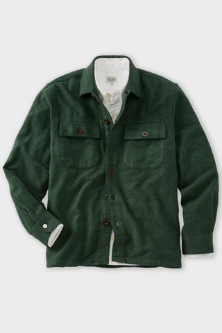 Moss & Black Brushed Twill Overshirt