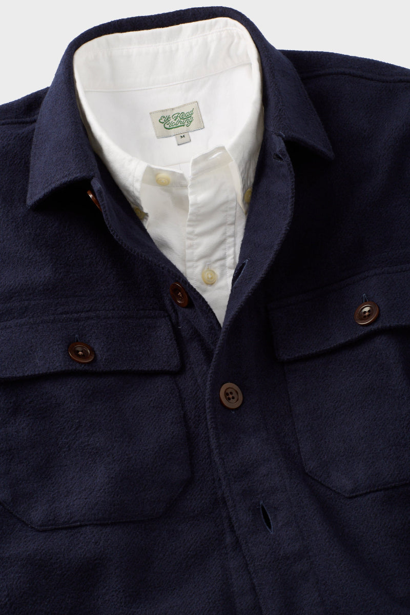 Heavy Navy Twill Overshirt
