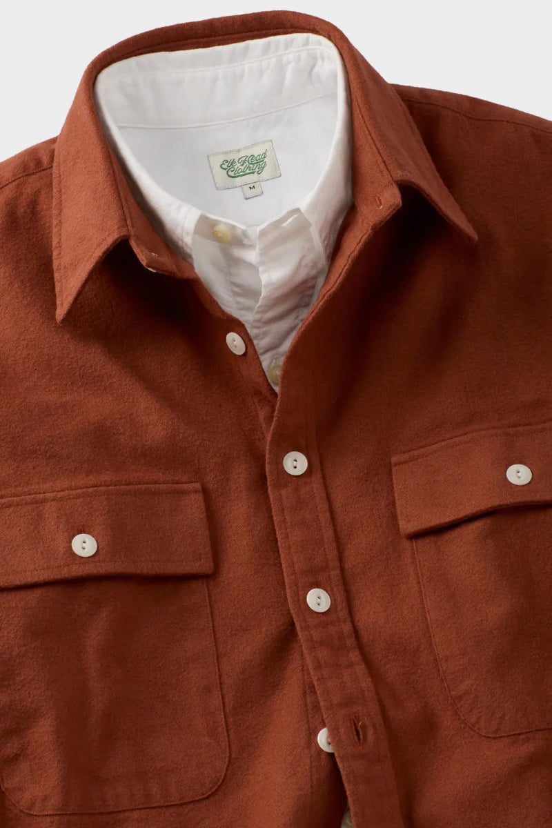 Clay Brushed Cotton Overshirt
