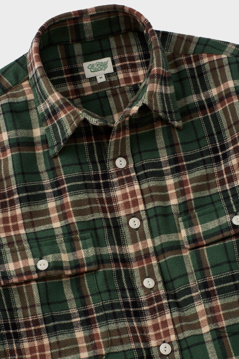 Evergreen Plaid Brushed Flannel