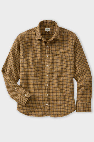 Gold Herringbone Brushed Flannel