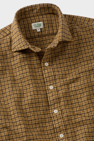 Gold Herringbone Brushed Flannel