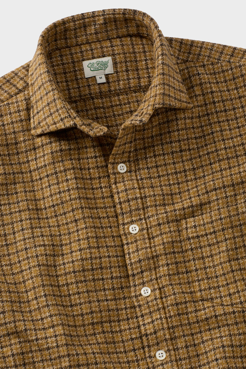 Gold Herringbone Brushed Flannel