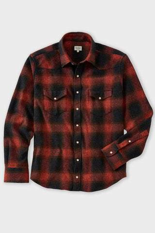 Red Pine Plaid Pearl Snap Flannel
