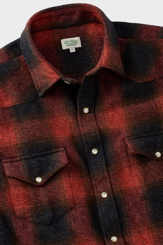 Red Pine Plaid Pearl Snap Flannel