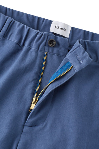 Brushed Cotton Stretch Shorts- Light Blue (6.75" Inseam )