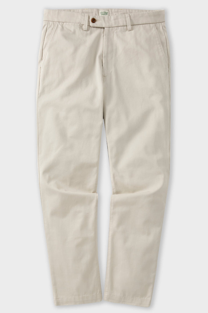 Japanese Twill Tab Front Chino in Stone