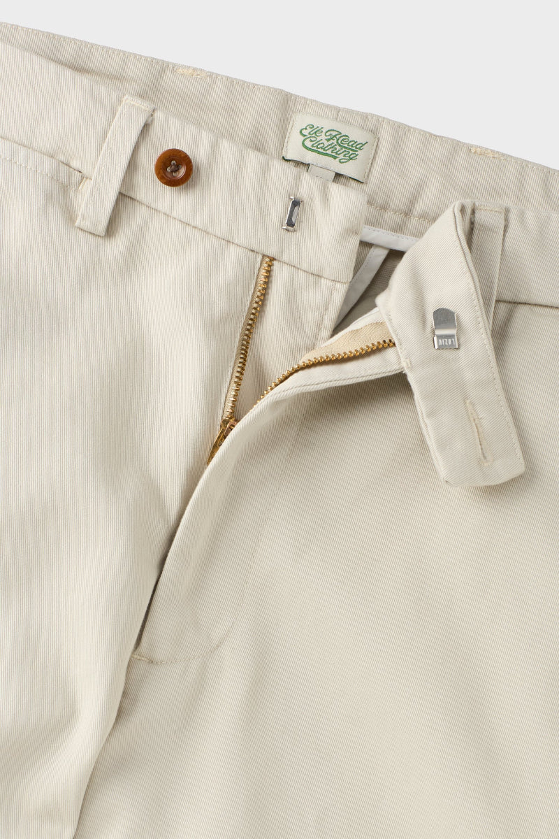 Japanese Twill Tab Front Chino in Stone