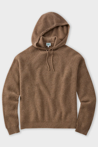 Dark Wheat Cashmere Thermal Stitch Hoodie