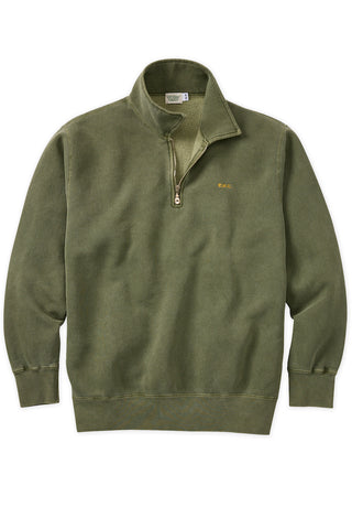Olive Fleece  Half Zip Sweatshirt