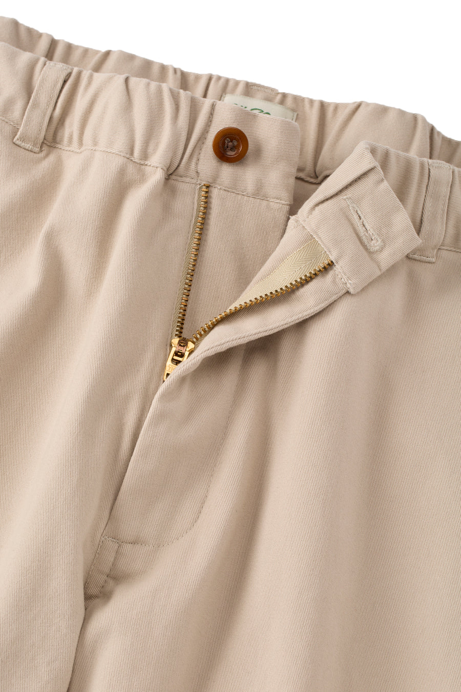 Brushed Cotton Stretch Shorts- Stone (6.75" Inseam )