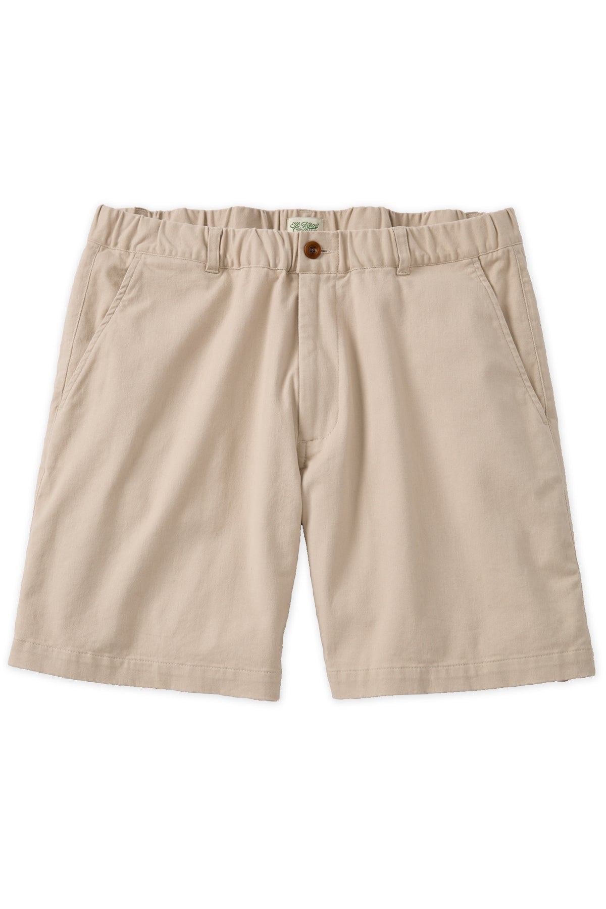 Brushed Cotton Stretch Shorts- Stone (6.75" Inseam )