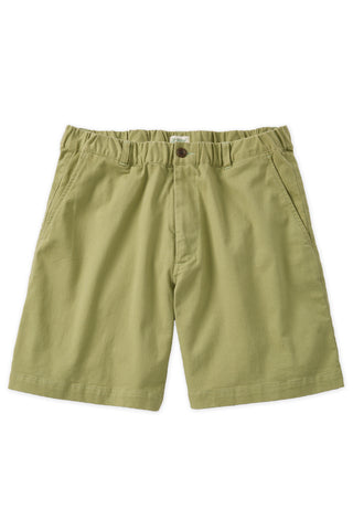 Brushed Cotton Stretch Shorts- Light Green (6.75" Inseam )