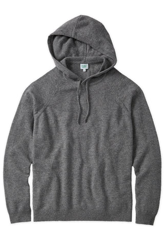 Grey Cashmere Blend Raglan Sleeve Hoodie