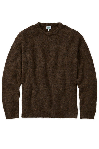 Dark Timber Mohair and Wool Blend Crewneck Sweater