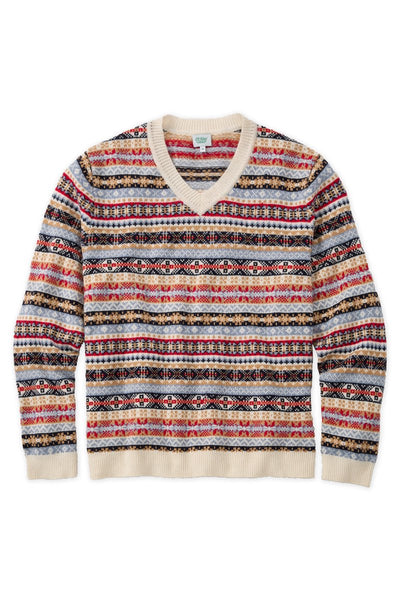 Fair Isle V-Neck Sweater – Elk Head Clothing