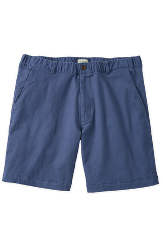 Brushed Cotton Stretch Shorts- Blue  (6.75" Inseam )