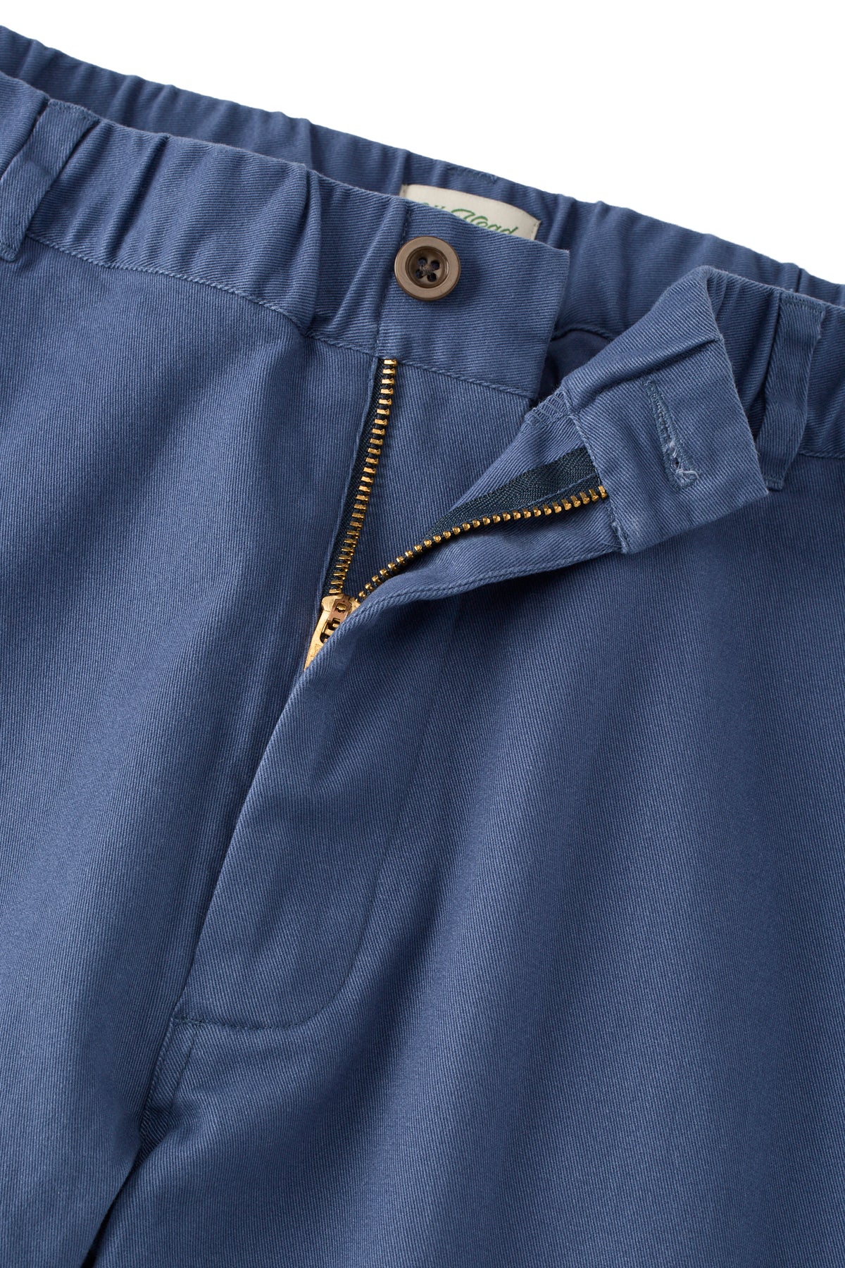 Brushed Cotton Stretch Shorts- Blue  (6.75" Inseam )