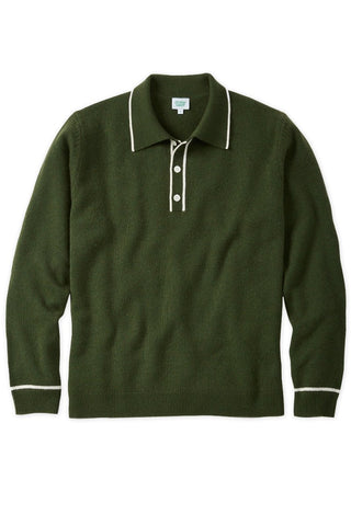 Forest Green Merino Wool  Polo