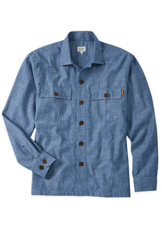 Stone Washed Chambray Overshirt