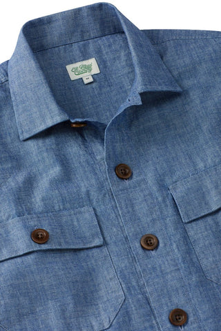 Stone Washed Chambray Overshirt